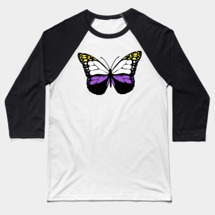 Nonbinary Butterfly Baseball T-Shirt